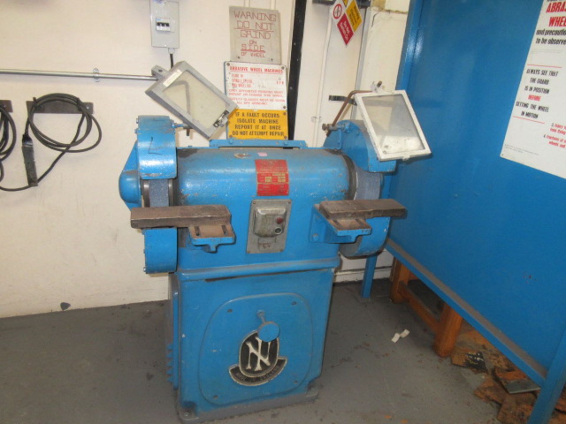 NI 14"" double ended pedestal grinder Holehouse Rd. Ground floor engineering.