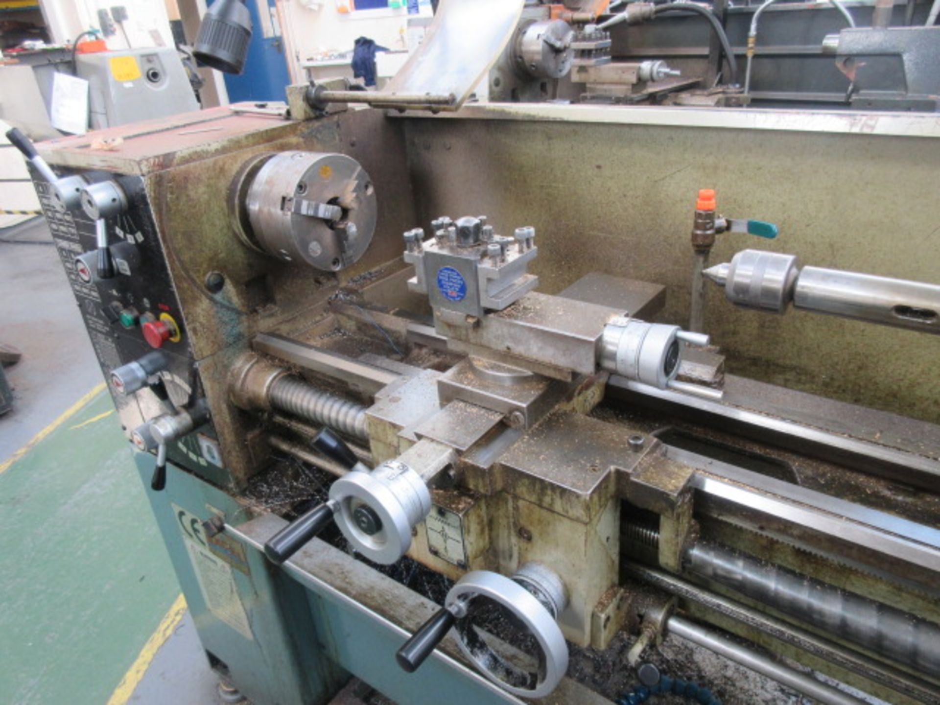 Excel XL-1440 GE 350mm dia x 1000mm gap bed lathe with 3 jaw chuck, tailstock, quick change toolpost - Image 2 of 3