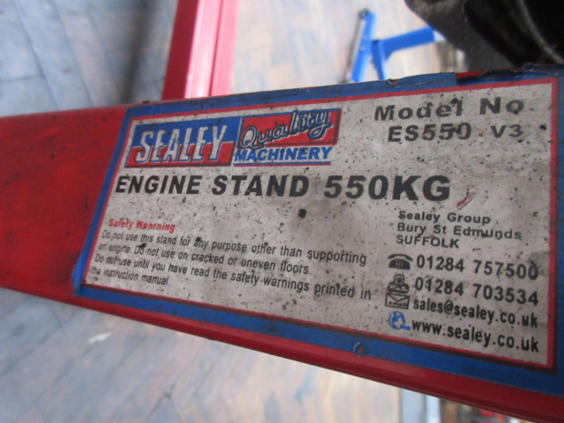 Sealey ES 550 550Kg mobile engine stand. Holehouse Rd. Ground floor engineering. - Image 2 of 2