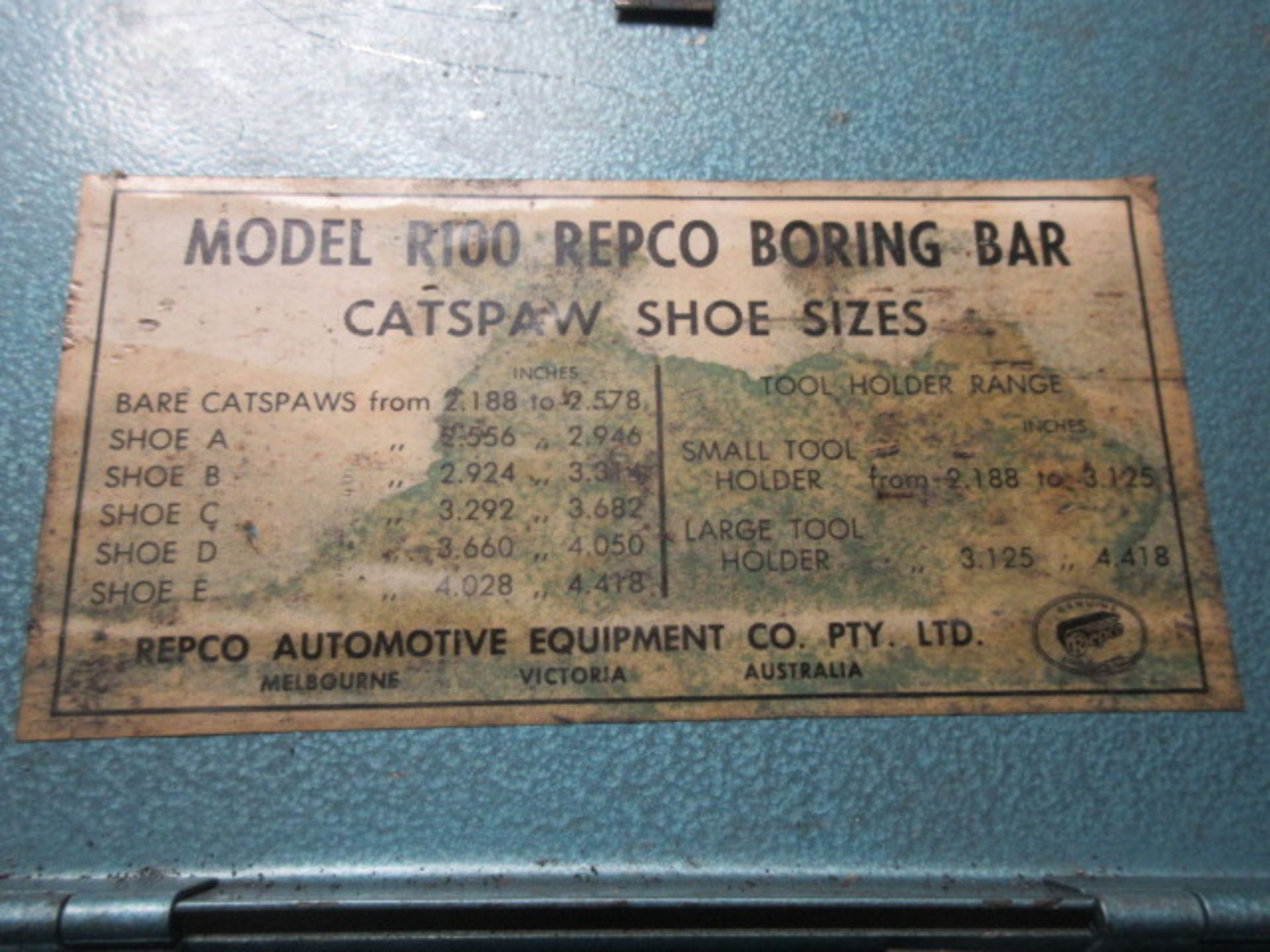 Repco Automotive R100 Repco boring bar. Holehouse Road. Garage workshop. - Image 2 of 2