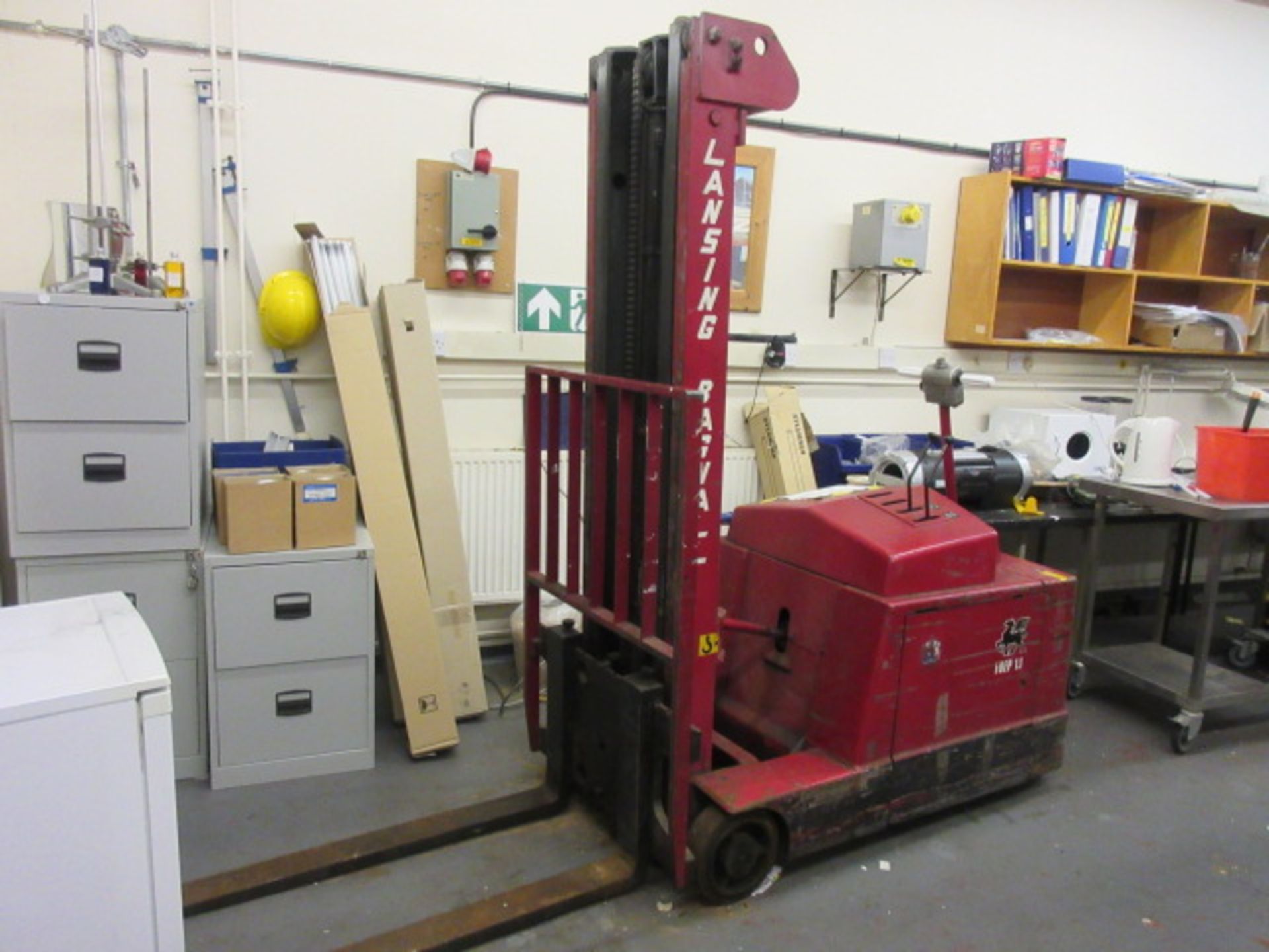 Lansing Bagnall FOEP 1.1 pedestrian operated fork lift. No charger