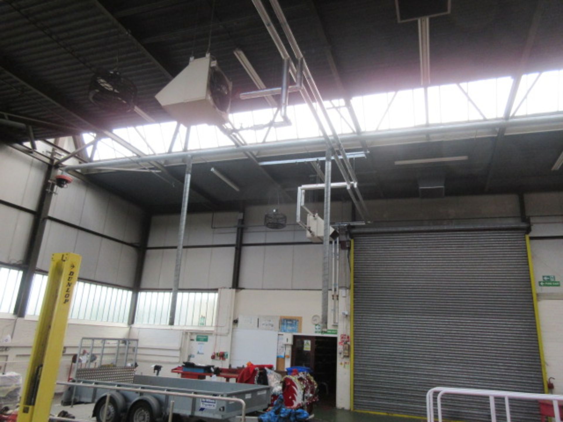 Nederman fume extraction fan & ducting. Note located high in roof. Full health & safety - Image 2 of 2