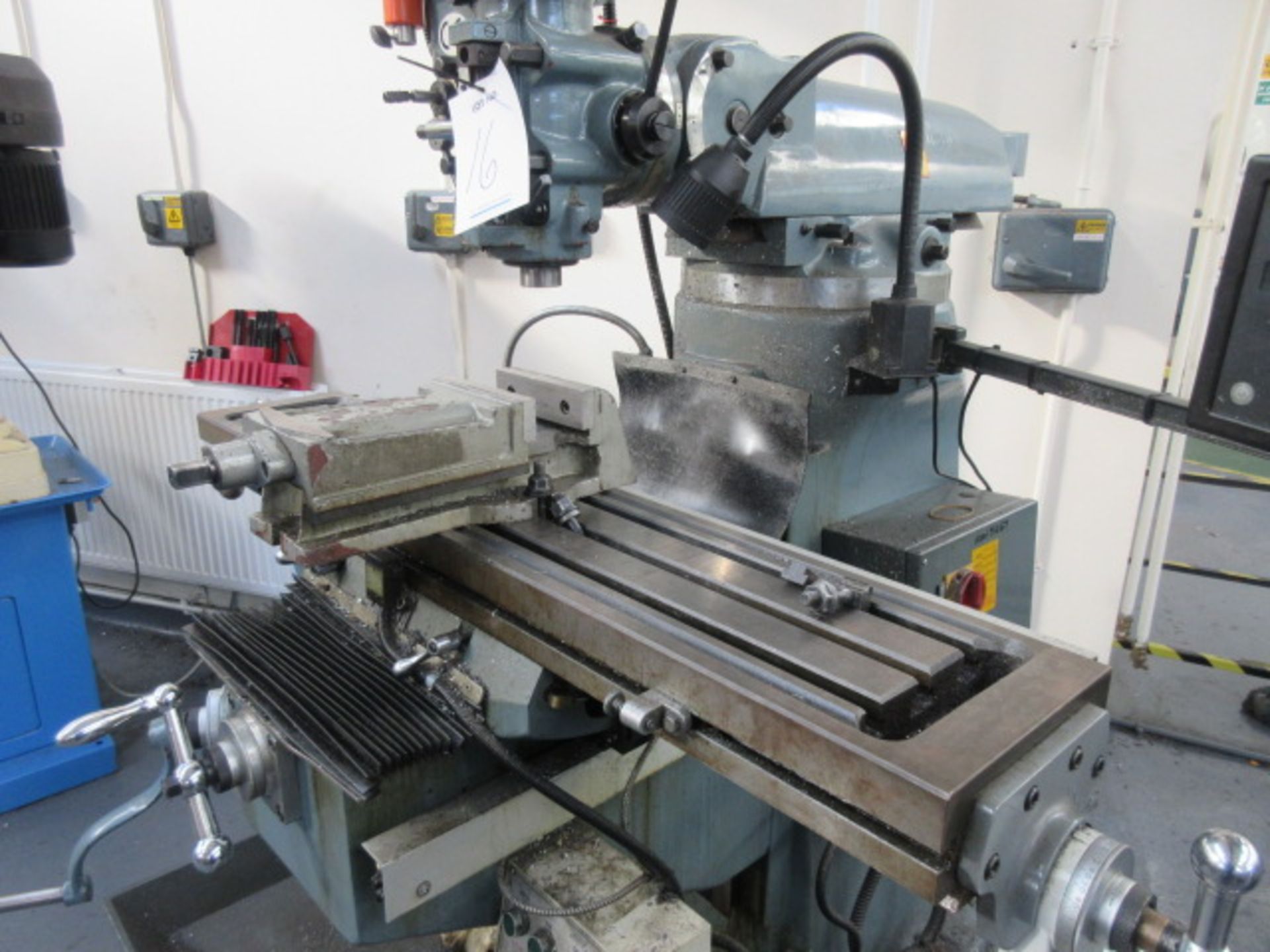 Excel XLTM 2VS turret mill with 49" x 9" table, power feed, Newall DP8 2 axis dro & 6" machine vice. - Image 3 of 3