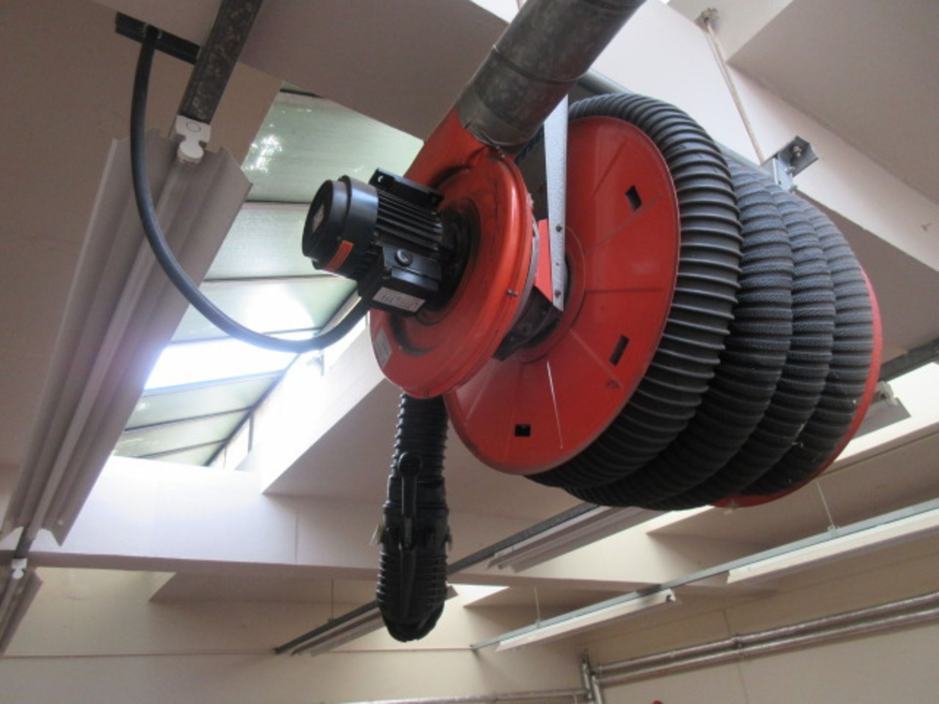 Nederman retractable reel electric fume extractor . Holehouse Rd. Ground floor engineering. - Image 3 of 3