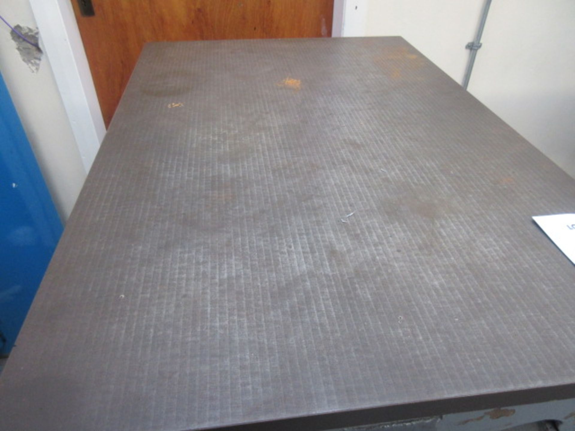 36"" x 24"" cast iron surface plate on a steel stand. Holehouse Rd. Ground floor engineering. - Bild 2 aus 2