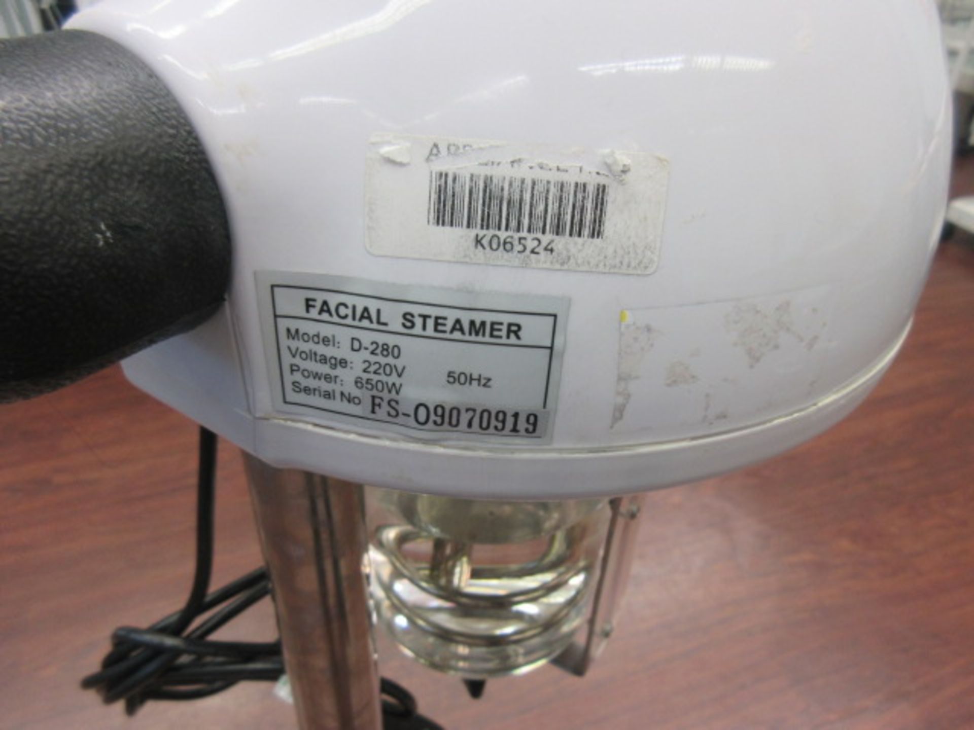 Facial Steamer. Model D-280. S/n FS-09070919 Holehouse Road. Beauty Salon Y10 2 Snd Floor - Image 3 of 3