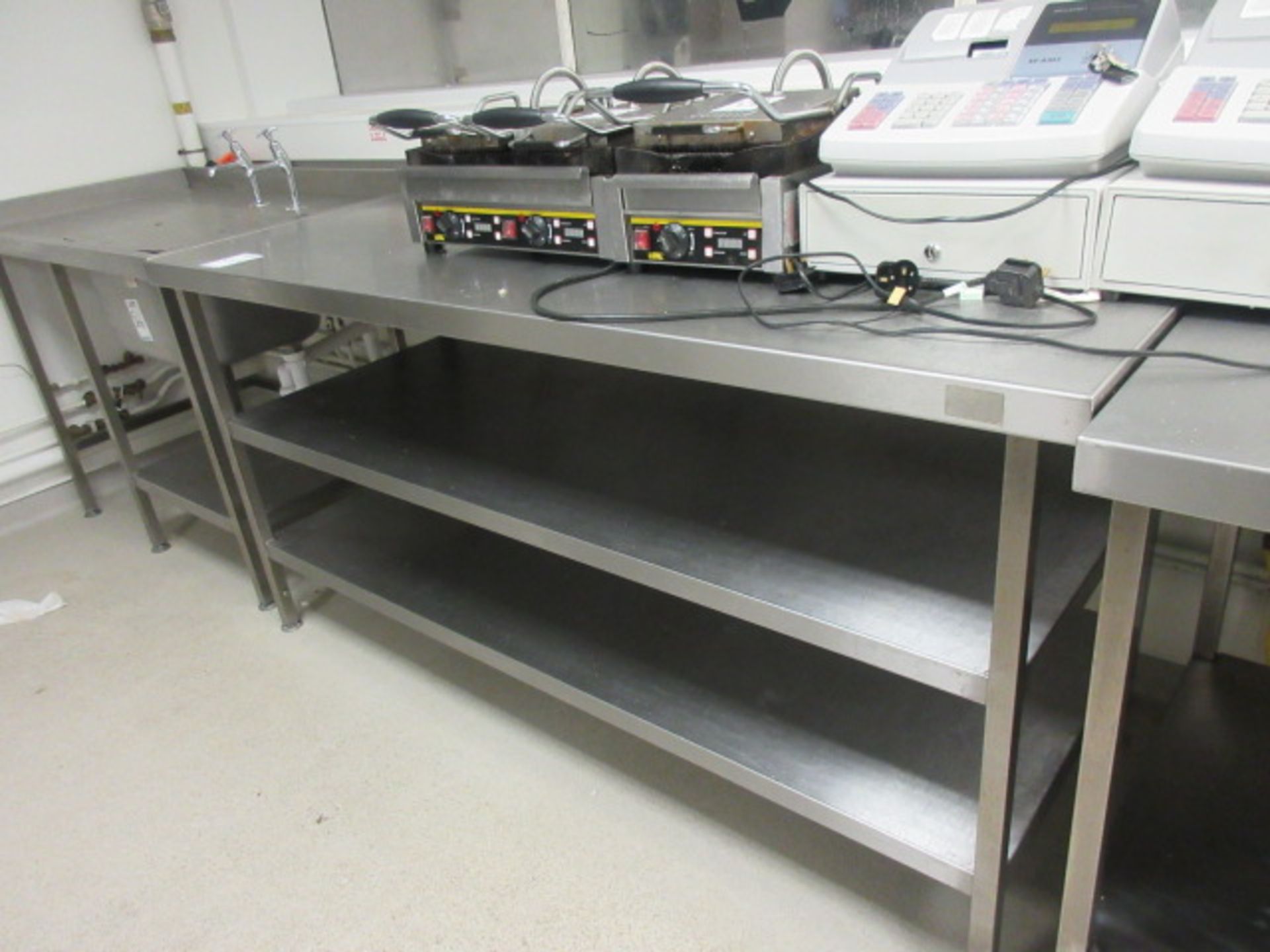 Stainless Steel Preparation Table with 2 shelves Holehouse Road Main Canteen Ground Floor