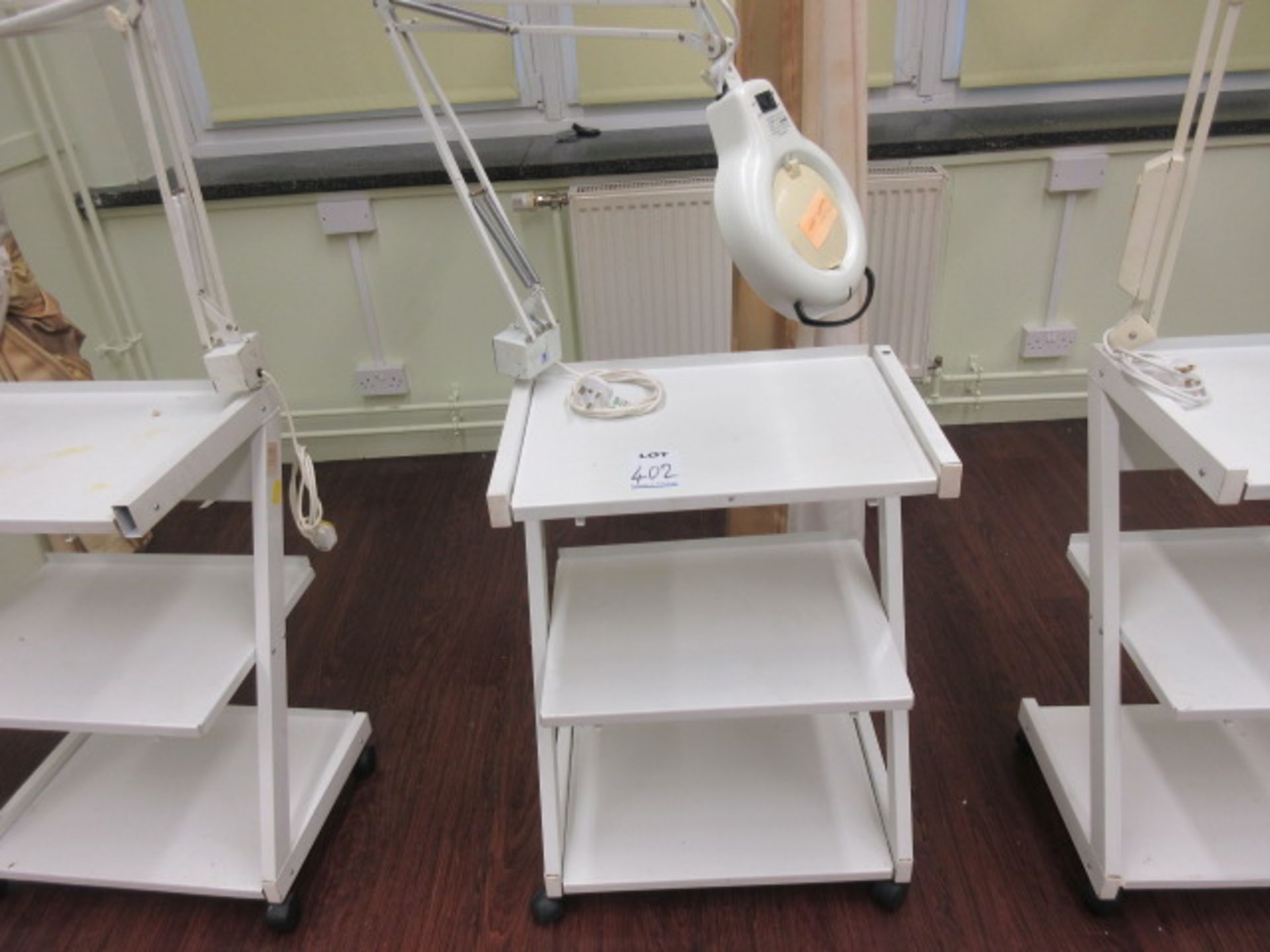 Beauty Therapy Trolley with Illuminating Magnifying Lamp Holehouse Road. Beauty Salon Y11 2 Snd