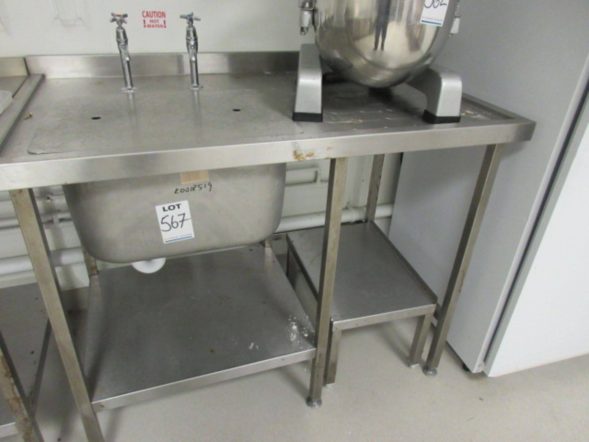 Stainless Steel Sink Unit. Deep sink. Overall size 1200 mm x 700mm x 900 mm Holehouse Road Main