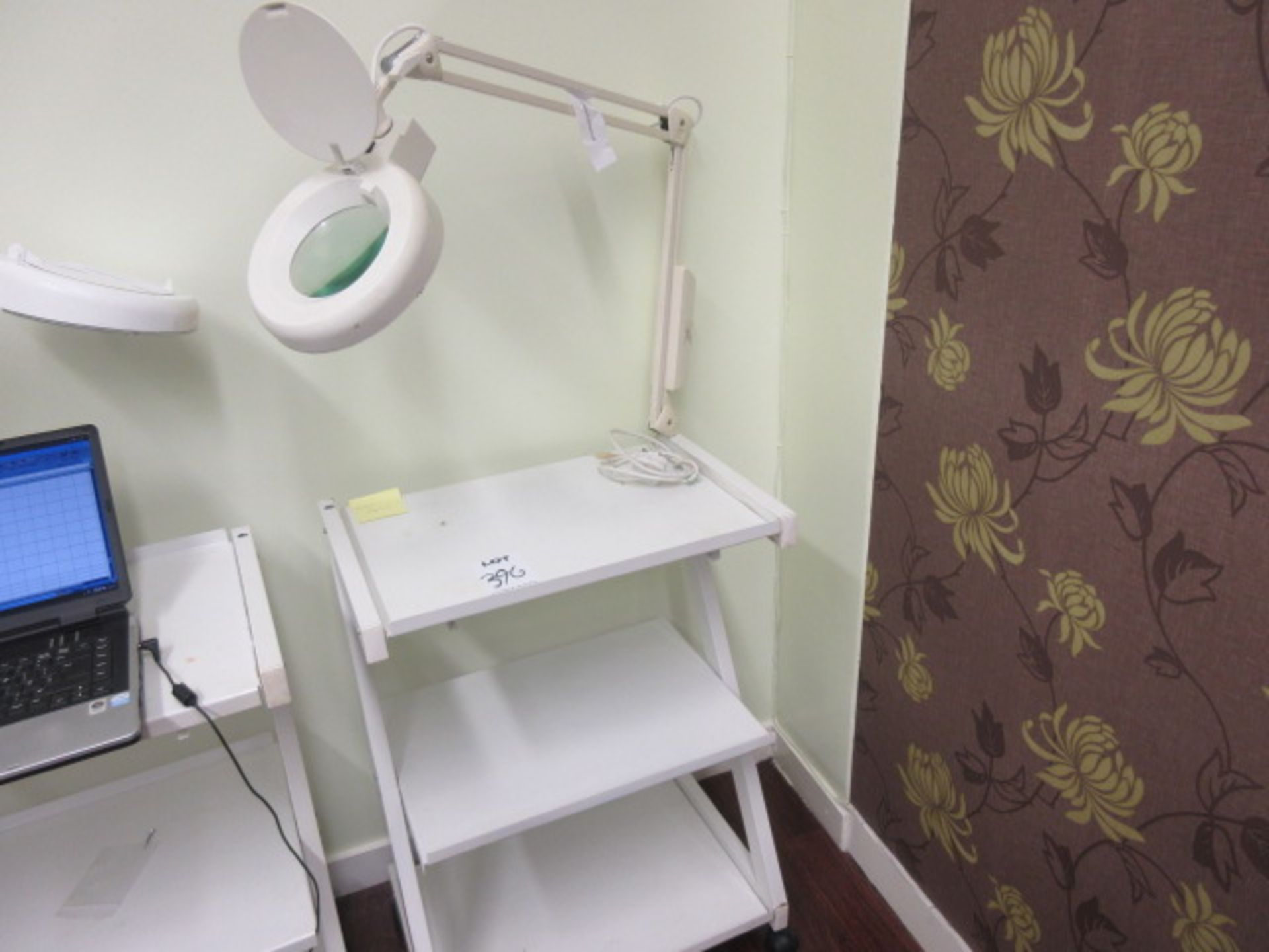 Beauty Therapy Trolley with Illuminating Magnifying Lamp Holehouse Road. Beauty Salon Y11 2 Snd