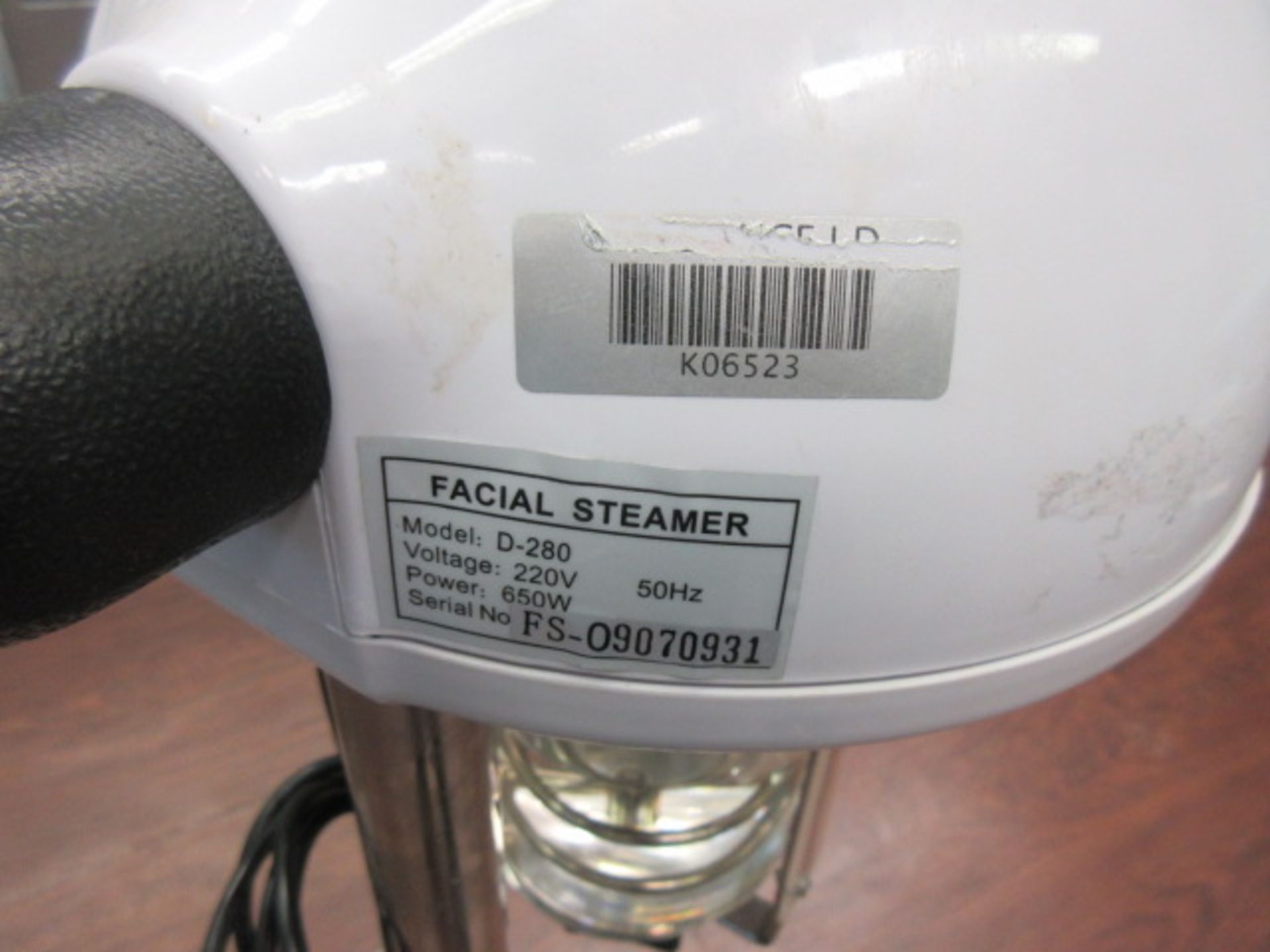 Facial Steamer. Model D-280. S/n FS-09070931 Holehouse Road. Beauty Salon Y10 2 Snd Floor - Image 3 of 3