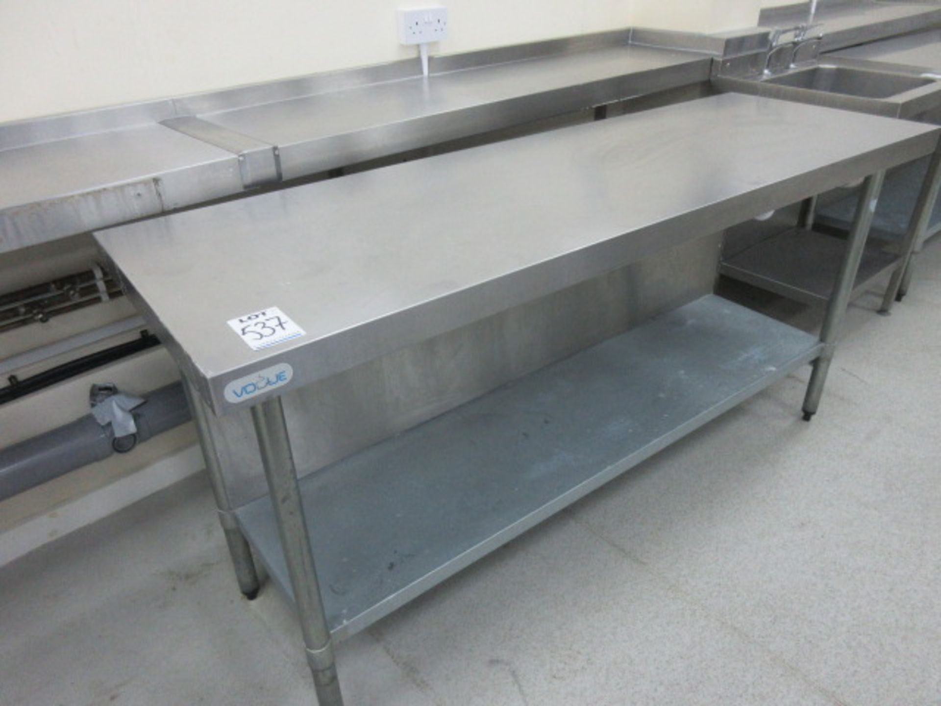 Vogue Stainless Steel Catering Table. Size 1800 mm x 600 mm Holehouse Road Grd Floor Room B3