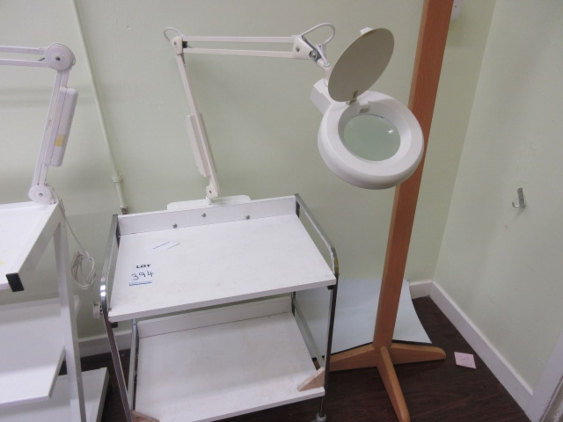 Beauty Therapy Trolley with Illuminating Magnifying Lamp Holehouse Road. Beauty Salon Y11 2 Snd
