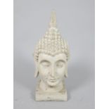 Reconstituted stone head of Buddha,