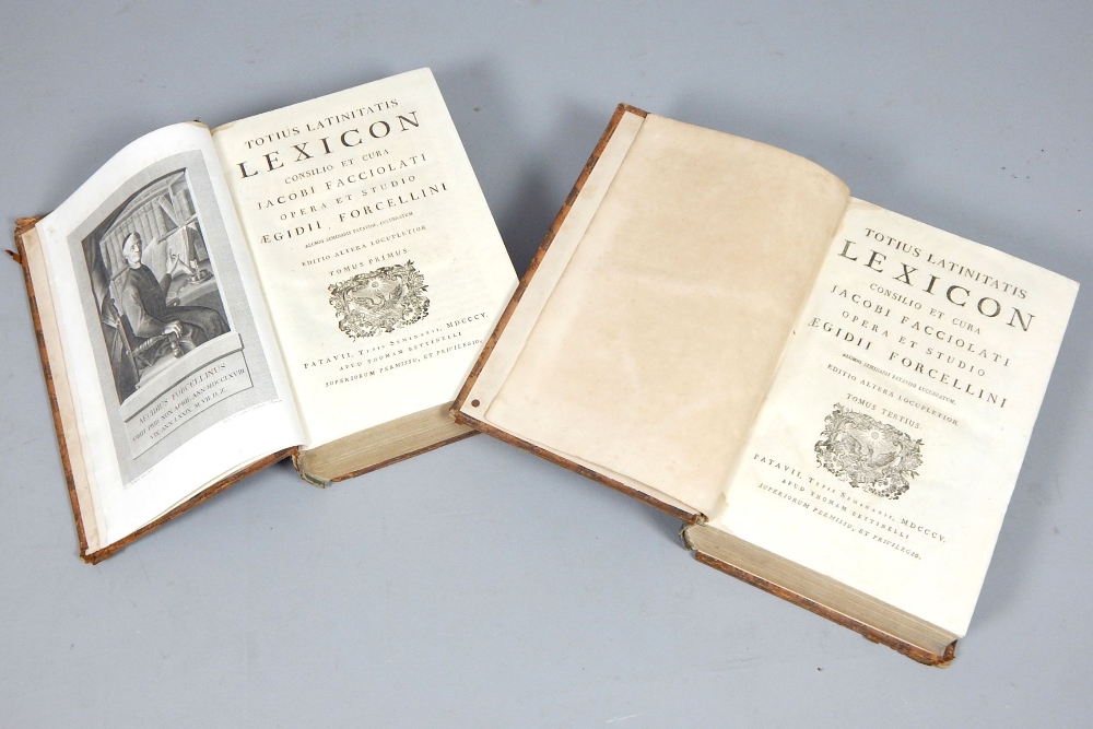 Jacobi Facciolati, Lexicon Totius Latinitatis, two volumes,