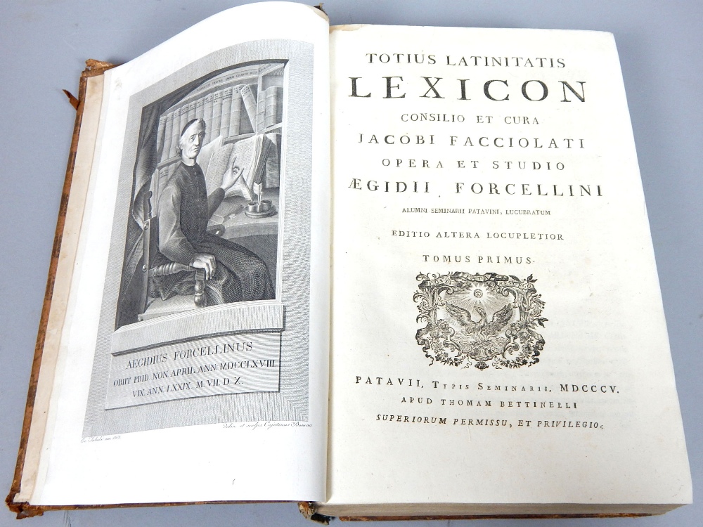 Jacobi Facciolati, Lexicon Totius Latinitatis, two volumes, - Image 2 of 4