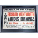 Richard Wentworth, 20th century British, Exhibition Poster, lithograph,