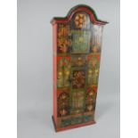Romanian painted pine tall cabinet, 18th century and later,