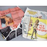 Quantity of vintage quad film posters, including Not Now Darling, A Window to the Sky and Fame,