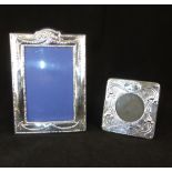 A silver photo frame, embossed with garlands, Birmingham 999,