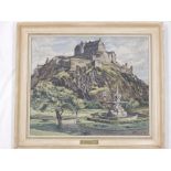 WITHDRAWN Emilio Melando, 'Edinburgh Castle', oil on canvas, signed,