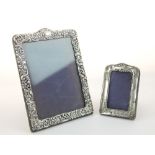 Late Victorian silver mounted easel back photograph frame, Birmingham 1900,