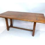 Unusual continental hardwood table, with a twin hinged top,