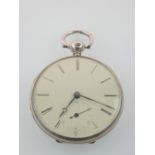 Silver cased pocket watch by J Kingerley,