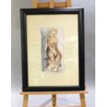 Podenone Montari (Italian 1937), Nudino, watercolour, signed lower right,