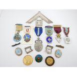 Collection of masonic jewels and associated ephemera, (qty)