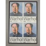 Andy Warhol exhibition poster, Tate Modern 2002, framed, 75 x 50cm