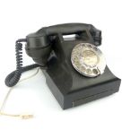 G.P.O black bakelite 332L desk phone, re wired.