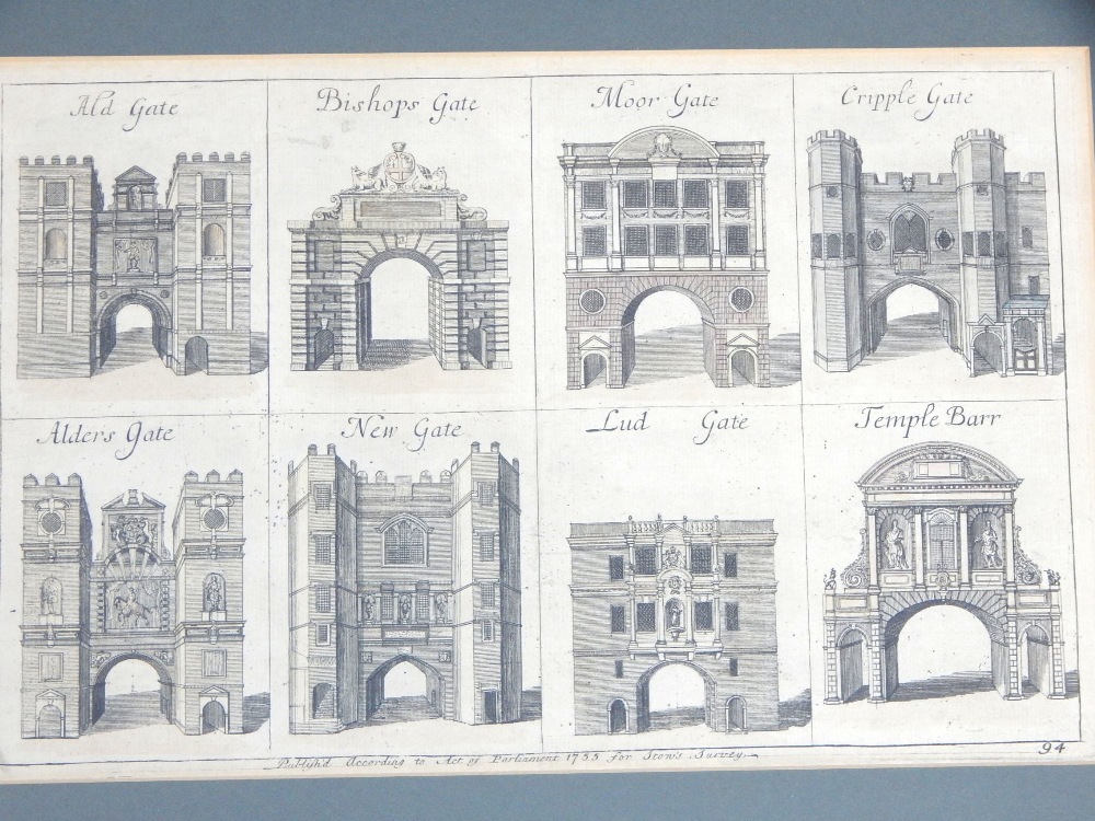 Four 18th century engravings of London, including Statue of King Charles 1st at Charing Cross, Tower - Image 6 of 6