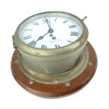 Smiths Cricklewood bulkhead wall timepiece, circa 1930, the eight day movement with seconds hand,