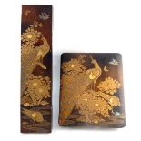 An early 20th century Japanese takamaki-e lacquer writing box,