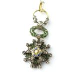 Legion d'honneur diamond and enamel pendant, 2.9g