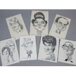 David Smith, British, 20th C, portrait cartoons of political and world interest, all titled, inc.