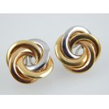 A pair of earrings by GARRARD, in 18ct white and yellow gold,