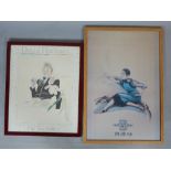 Quantity of watercolours and prints, to include Oriental figural composition,