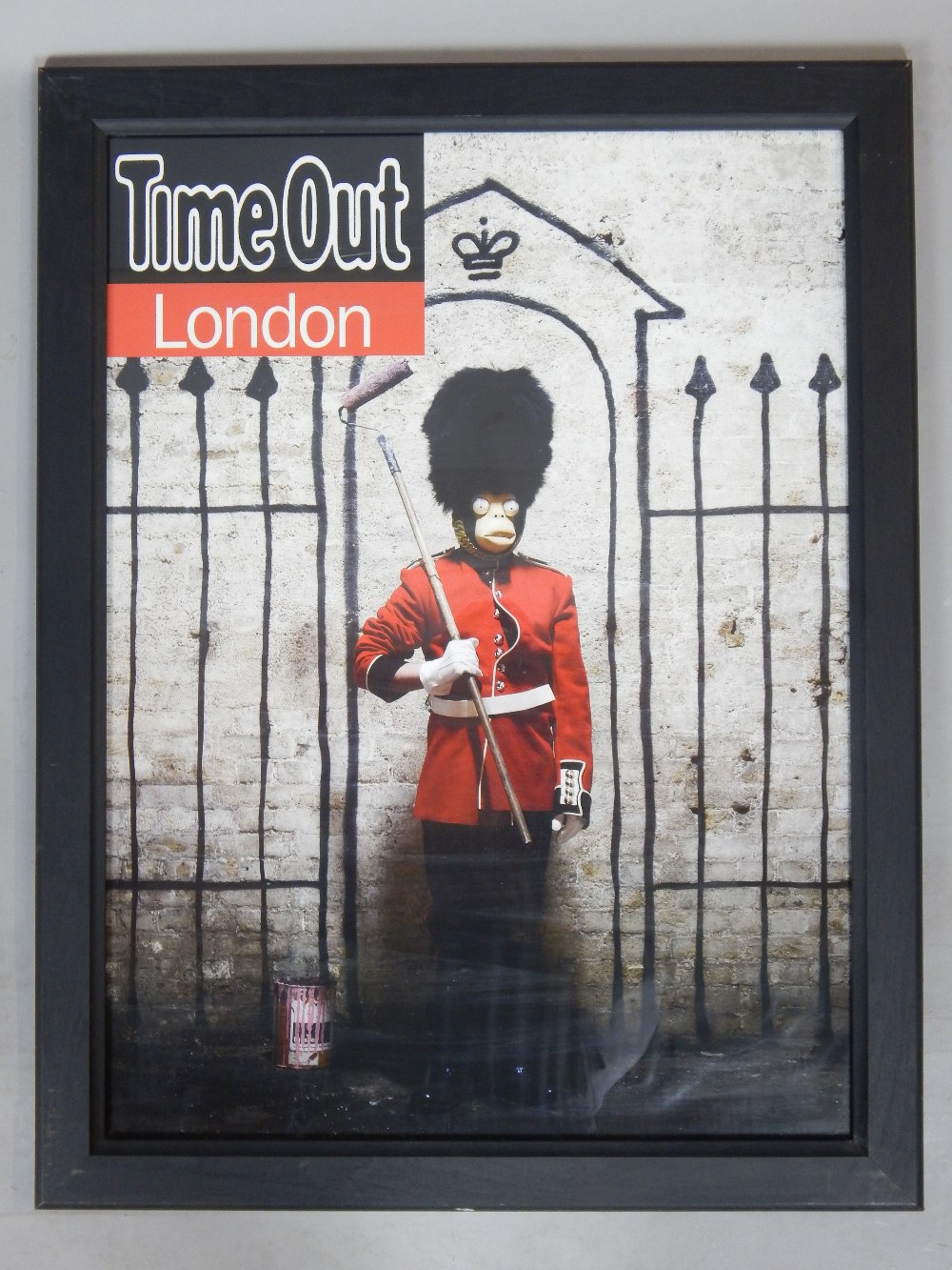 After Banksy, Monkey in a Guard's Uniform, limited edition Time Out poster, 67 x 50cm.