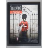 After Banksy, Monkey in a Guard's Uniform, limited edition Time Out poster, 67 x 50cm.