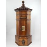 Victorian style walnut 'country house' letter box of a Penfold design, 56cm h.