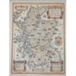 1931 Pratts high test map of Scotland, by Taylor, 77 x 57cm.