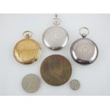 Silver cased hunter pocket watch, retailed by Dillon of Gallway and Athlone,