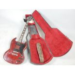 Gibson SG Special guitar, no. 99147491, the mahogany body with a Heritage Cherry finish, within a