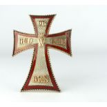 Denmark: Order of the Dannebrog 1st Class Star, by A. Michelsen, silver gilt and red enamel medal,