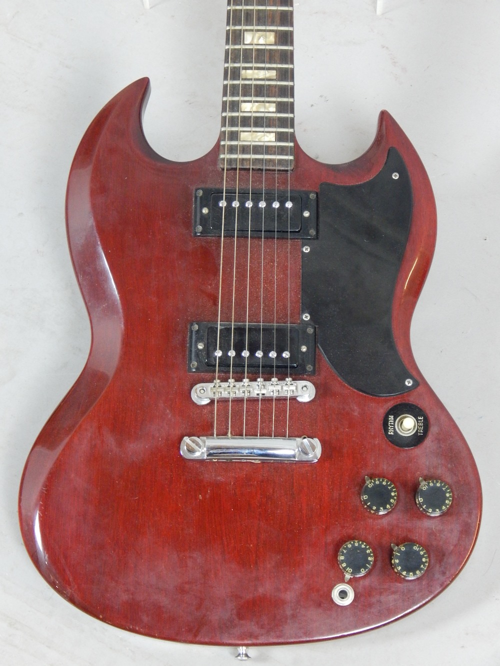 Gibson SG Special guitar, no. 99147491, the mahogany body with a Heritage Cherry finish, within a - Image 5 of 8