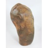 A rare large raw jade Chinese ''scholar's rock'', 27cm h (this boulder of jade is grey/green and