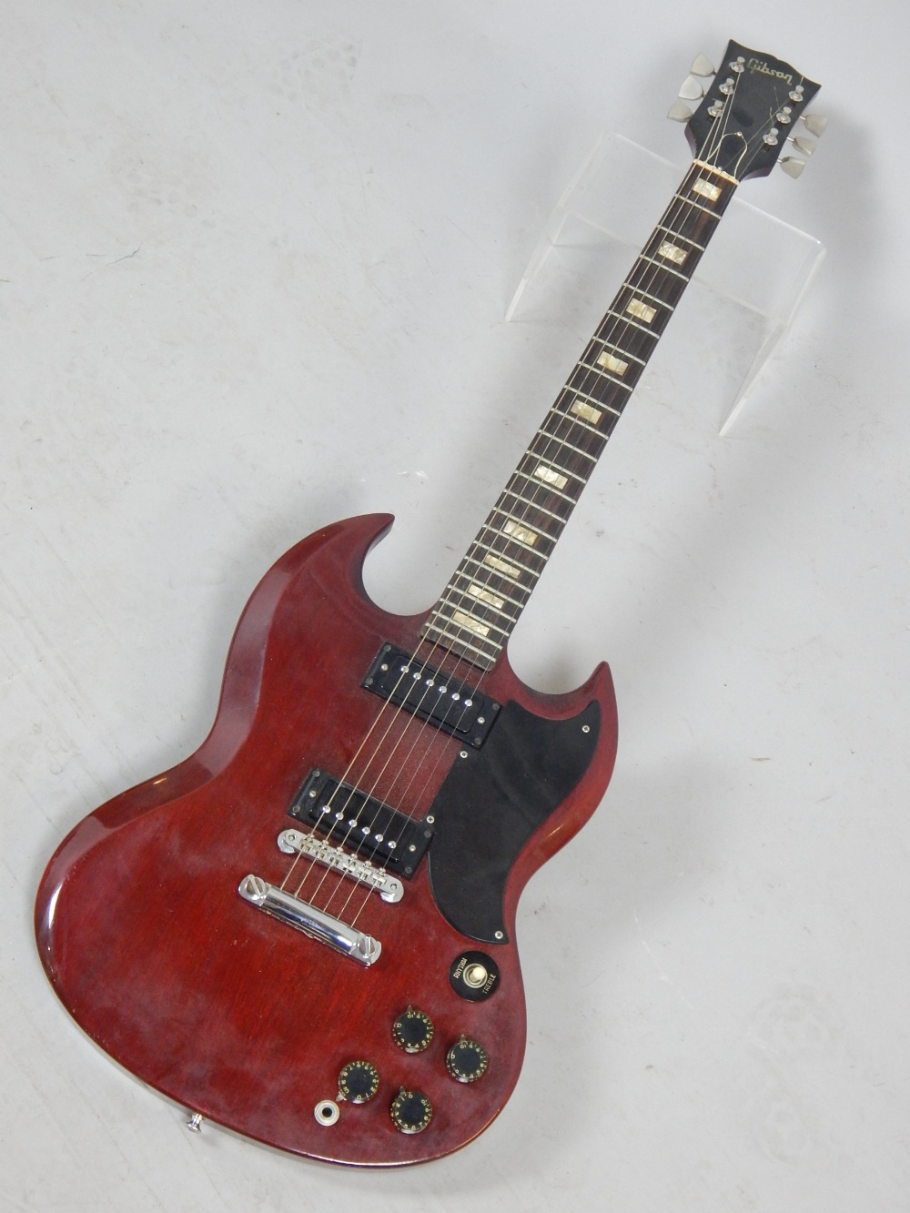 Gibson SG Special guitar, no. 99147491, the mahogany body with a Heritage Cherry finish, within a - Image 4 of 8