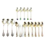 Five Antique Arts & Crafts teaspoons by Daniel George Collins, Birmingham 1910.